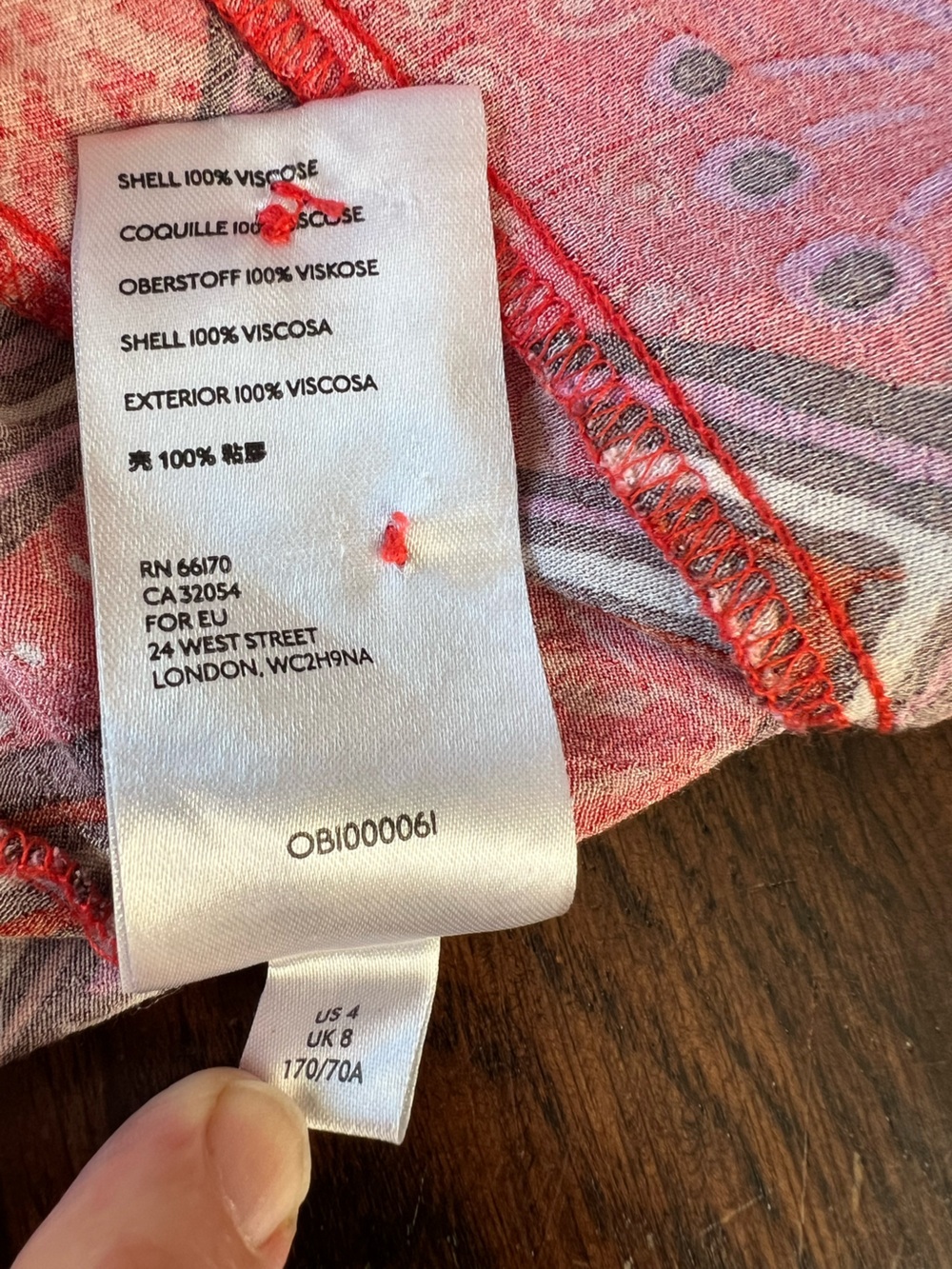 Anthropologie Bohemian Flowy Red Geometric Wide Leg Palazzo Pants Women’s 8 Art - Picture 14 of 15